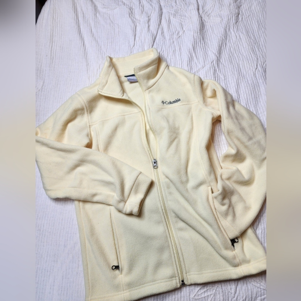 Women's Columbia Full Zip Jacket, Yellow, Large